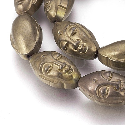 Electroplated Non-magnetic Synthetic Hematite Beads Strands G-P392-M10-1