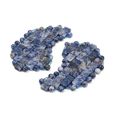 Natural Blue Spot Jasper Eye Patches G-D301-A07-1