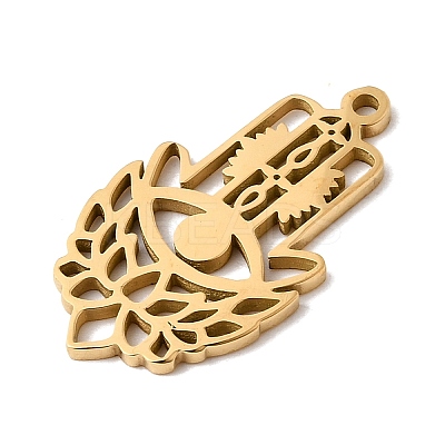 Hollow 304 Stainless Steel Pendants STAS-H247-03G-1