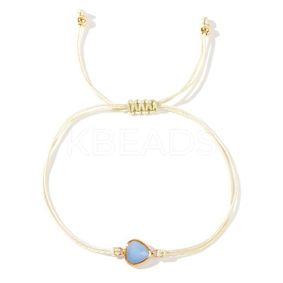 Elegant Golden Edge Glass Link Bracelets for Girlfriend and Family KK2420-1-1