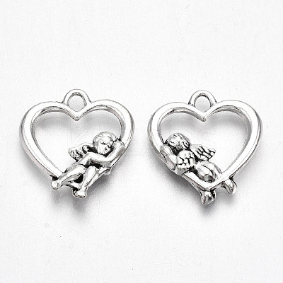 Tibetan Style Alloy Pendants TIBE-S323-087AS-RS-1