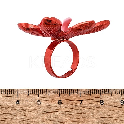 Adjustable Alloy Flower Finger Rings for Women LS-RJEW-B124-01C-1