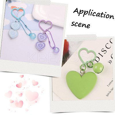 20Pcs 10 Colors Baking Paint Alloy Key Snap Hook Clasps for Keychains FIND-SC0017-48-1