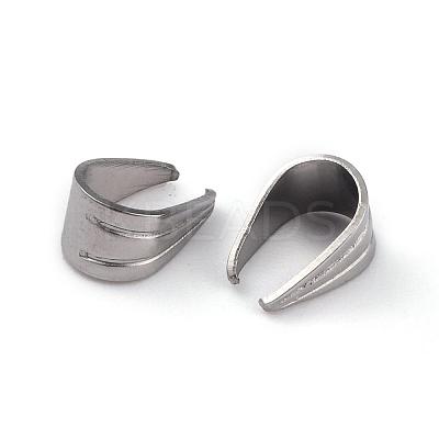 Non-Tarnish 304 Stainless Steel Snap on Bails STAS-H151-06P-1