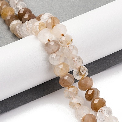 Natural Red Hematoid Quartz/Ferruginous Quartz Beads Strands G-K380-A04-01-1