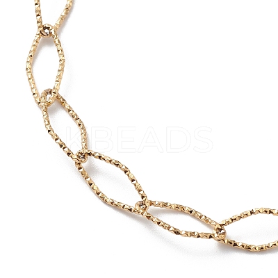 Ion Plating(IP) 304 Stainless Steel Rhombus Link Chain Necklace for Men Women STAS-B039-03G-1