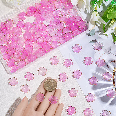 180Pcs Acrylic Bead Caps OACR-PA0001-37A-1