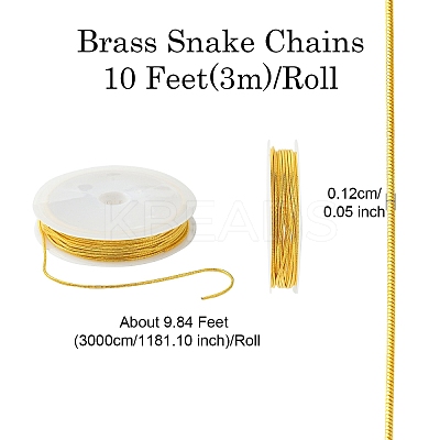 Brass Snake Chains LS-CHC-YW0002-01S-1