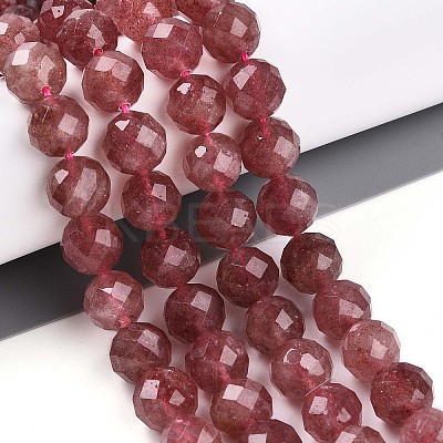 Natural Strawberry Quartz Beads Strands G-S345-10mm-21-1
