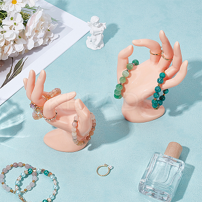 2Pcs Plastic Mannequin Hand Jewelry Display Holder Stands RDIS-UN0001-02A-1