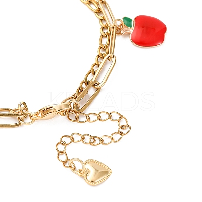 304 Stainless Figaro & Paperclip Chain Multi-strand Bracelets BJEW-JB12486-03-1