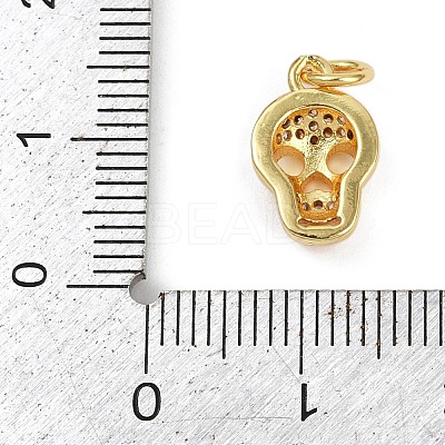 Brass Micro Pave Clear Cubic Zirconia Pendants KK-L231-08G-1