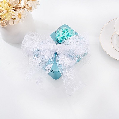 Snowflake Deco Mesh Ribbons OCOR-P010-G01-1