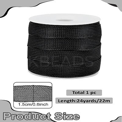 Polyester Fine Soft Horsehair Braid Boning DIY-LP0002-40B-1