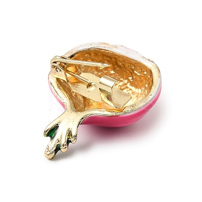 Golden Alloy Enamel Brooch LS-JEWB-K018-32G-G-1