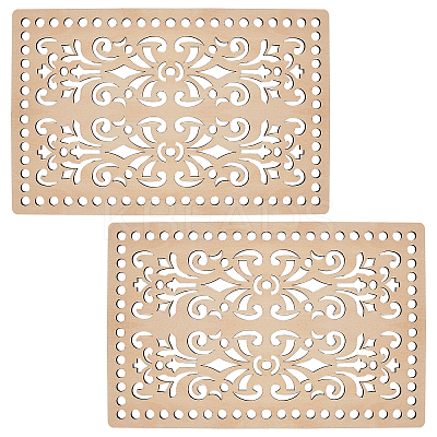 Wooden Basket Bottoms DIY-WH0166-59B-1