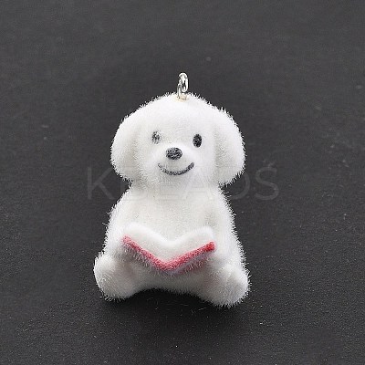 Flocky Resin Pendants FIND-A061-02D-1