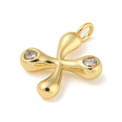 Rack Plating Brass Micro Pave Cubic Zirconia Pendants KK-A200-24G-X-1