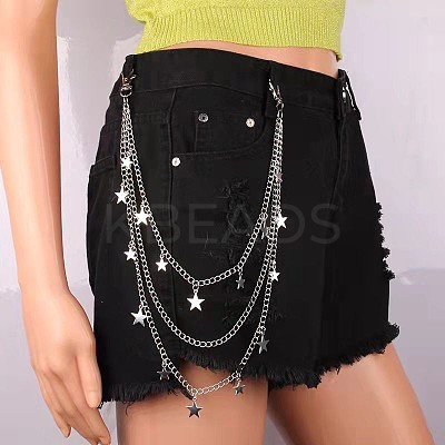 Iron 3 Layer Tassel Trousers Chains WG053FD-01-1