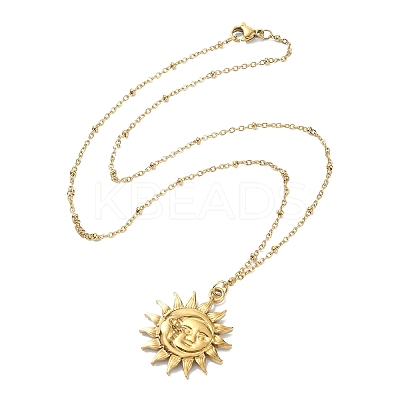 PVD Vacuum Plating 304 Stainless Steel Pendant Necklace for Girl Women NJEW-JN04280-01-1