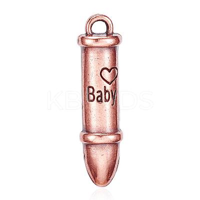 Tibetan Style Alloy Pointed Pendants PALLOY-E425-03RG-1