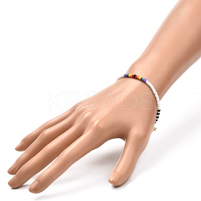Glass Seed Beaded Bracelet for Girl Women BJEW-JB06883-01-1
