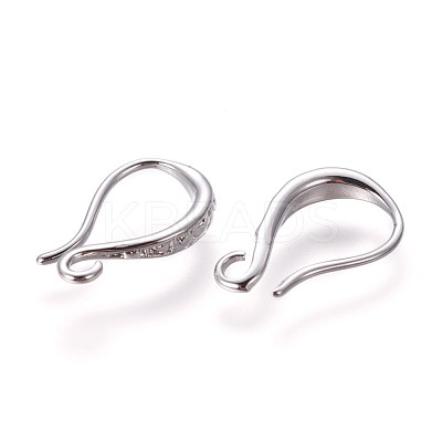 Brass Earring Hooks KK-L177-34P-1