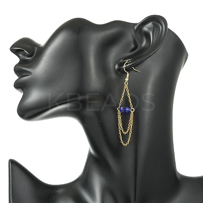 Rondelle 304 Stainless Steel & Glass Beaded Layered Necklace and Earring Set Set for Women SJEW-JS01384-01-1