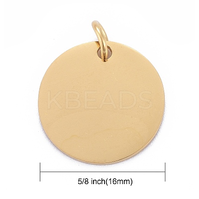 Ion Plating(IP) 304 Stainless Steel Pendants X-STAS-I311-32F-G-1