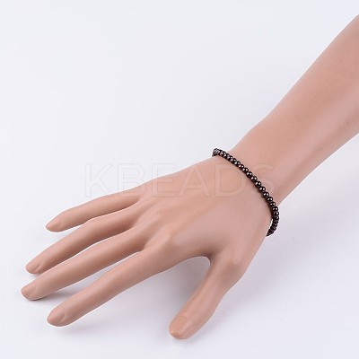 Natural Garnet Beaded Stretch Bracelets BJEW-JB02459-05-1