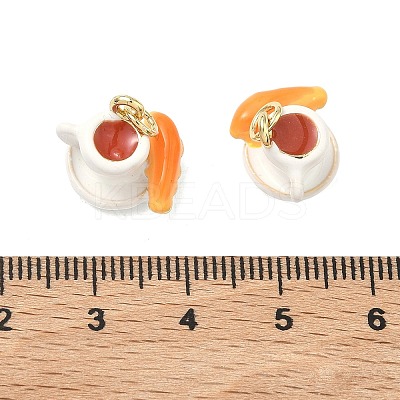 Brass Enamel Pendants KK-H259-04G-1