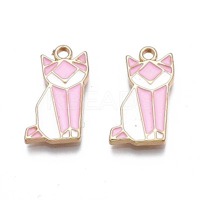 Rack Plating Alloy Enamel Pendants ENAM-S122-93-1