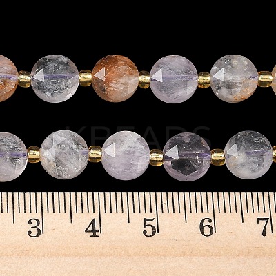 Natural Purple Phantom Quartz Purple Lodolite Quartz Beads Strands G-C116-A184-02-1