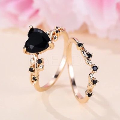Heart Alloy Finger Rings for Women FS-WG1A204-01-1