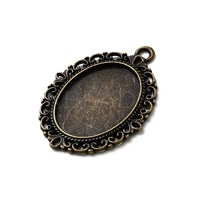 Tibetan Style Alloy Pendant Cabochon Settings LS-X-TIBE-T003-09AB-NR-1