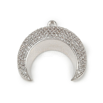 Brass Micro Pave Cubic Zirconia Pendants KK-M322-43P-1