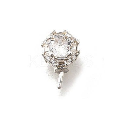 Brass Micro Pave Cubic Zirconia Peg Bails KK-K378-69S-1
