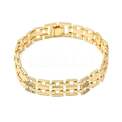 Brass Panther Chain Bracelets for Men Women BJEW-H630-01G-1