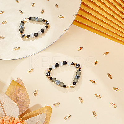 20Pcs Rack Plating Brass Lobster Claw Clasps with Jump Rings KK-BBC0009-97-1