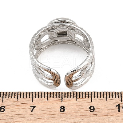 304 Stainless Steel Cuff Ring Components SA-CBA82C8-01B-P-1