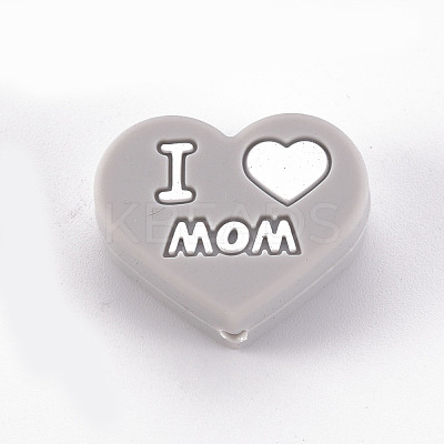 Mother's Day Father's Day Food Grade Eco-Friendly Silicone Focal Beads SIL-N002-10I-1