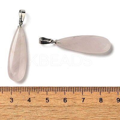 Natural Rose Quartz Pendants G-Q192-07P-02-1