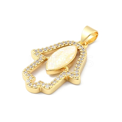 Brass Micro Pave Clear Cubic Zirconia Pendants KK-A221-07G-1