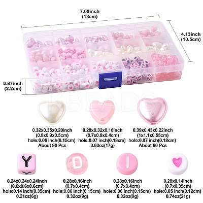 DIY Heart Letter Beads Findings Kit DIY-FS0009-98-1