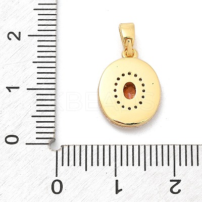 Brass Micro Pave Cubic Zirconia Pendents KK-M303-02G-04-1