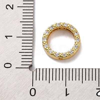 Rack Plating Brass with Cubic Zirconia Bead Frame KK-S406-09D-G-1