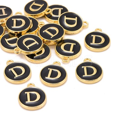 Golden Plated Alloy Charms X-ENAM-S118-02D-1