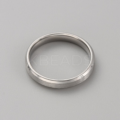 201 Stainless Steel Simple Plain Band Ring for Men Women RJEW-WH0015-06F-1