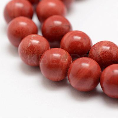 Natural Red Jasper Beads Strands G-E375-4mm-03-1