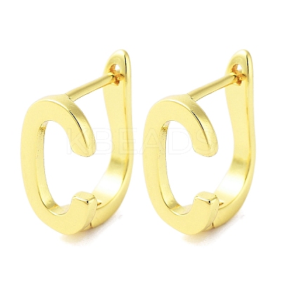 Brass Letter Stud Earrings for Women EJEW-A038-01C-G-1
